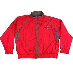 Vintage Logo 7 NFL Tampa Bay Buccaneers Windbreaker Jacket Mens XXL Red Y2K 90s